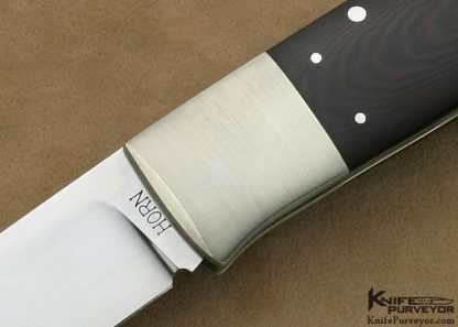Jess Horn Custom Knives Burgundy Micarta DHL Lockback - Image 2