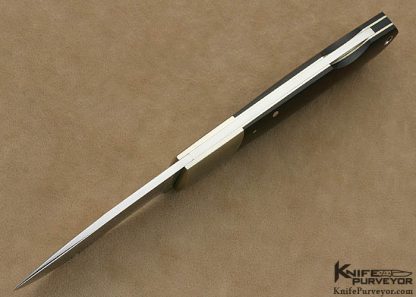 Jess Horn Custom Knives Burgundy Micarta DHL Lockback - Image 5