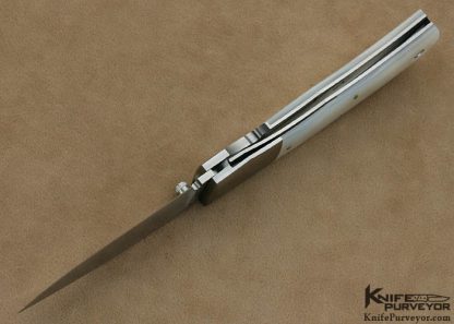 Jess Horn Custom Knives Mother of Pearl Shell SLC-C Linerlock - Image 6