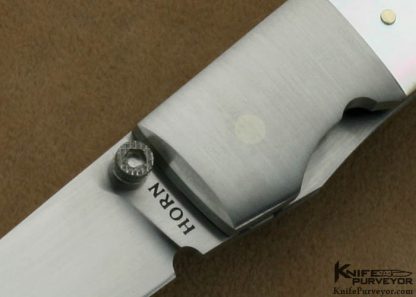 Jess Horn Custom Knives Mother of Pearl Shell SLC-C Linerlock - Image 2