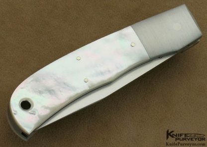 Jess Horn Custom Knives Mother of Pearl Shell SLC-C Linerlock - Image 3