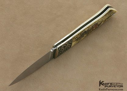 Jess Horn Custom Knife Nate Posner's Knife Michael Collin's Engraved - Image 7