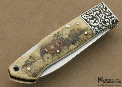 Jess Horn Custom Knife Nate Posner's Knife Michael Collin's Engraved - Image 3