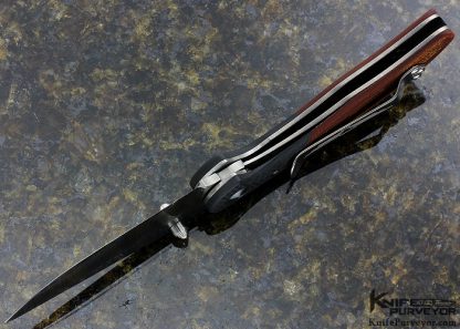 Jesse Jarosz Custom Knife Model 75 Spearpoint with Bulletproof G10, Carbon Fiber - Image 5