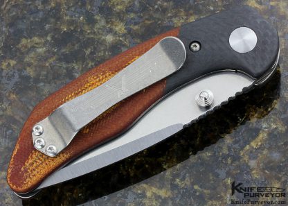 Jesse Jarosz Custom Knife Model 75 Spearpoint with Bulletproof G10, Carbon Fiber - Image 3