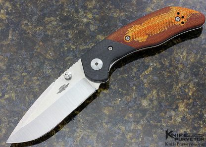 Jesse Jarosz Custom Knife Model 75 Spearpoint with Bulletproof G10, Carbon Fiber
