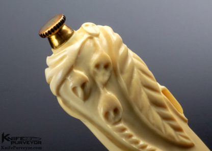 Jim Ence Custom Knife Carved Mastodon Ivory "Poppy" San Francisco Dagger - Image 6