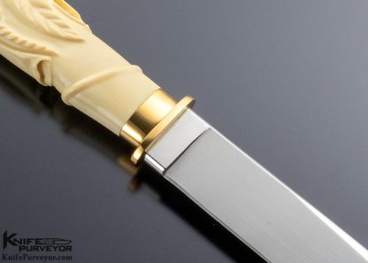 Jim Ence Custom Knife Carved Mastodon Ivory "Poppy" San Francisco Dagger - Image 5