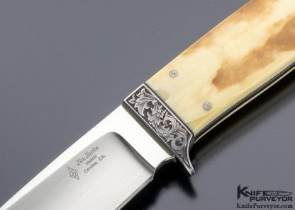 Jim Jacks Custom Knife Engraved  Mammoth Hunter - Image 2