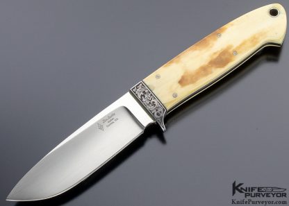 Jim Jacks Custom Knife Engraved  Mammoth Hunter