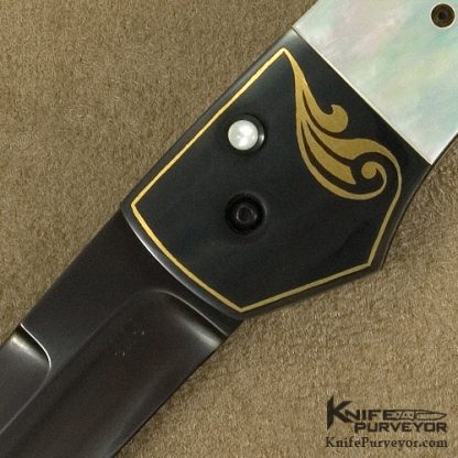 Joyce and Jim Minnick Custom Knife Mother of Pearl Automatic - Image 2