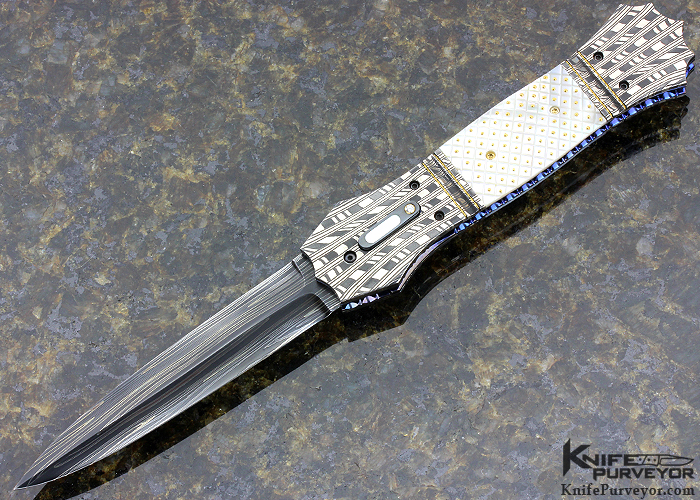 Jim Minnick Custom Knife Robert Eggerling Mosaic Damascus & Piqued