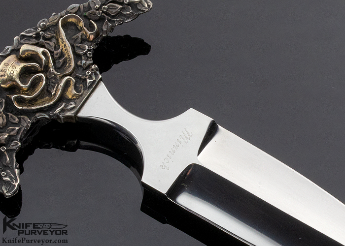 Jim Minnick Custom Knife Art Deco Auto Linerlock Dagger Engraved by Joyce  Minnick Featured In Dr. David Darom's Art and Design in Modern Custom  Folding Knives - Knife Purveyor