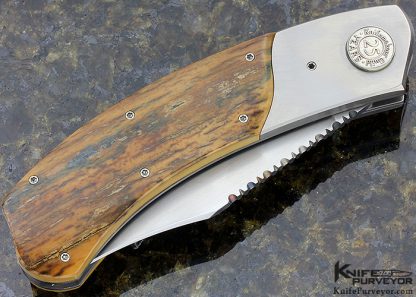 Jim Pugh Custom Knife 25 Years Knifemakers Guild #001 Bolster Release Mammoth Auto - Image 5