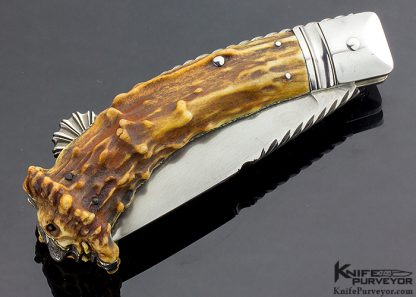 Jim Schmidt Custom Knife 2/17/87 #83 "GRUNTS" Stag Lockback Goblin - Image 4