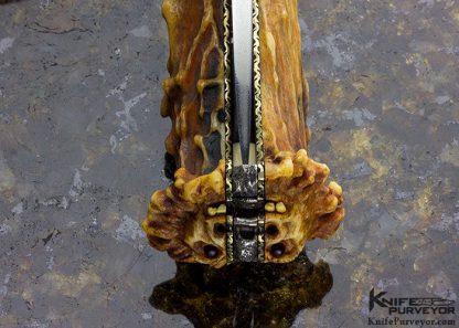 Jim Schmidt Custom Knife 2/17/87 #83 "GRUNTS" Stag Lockback Goblin - Image 7