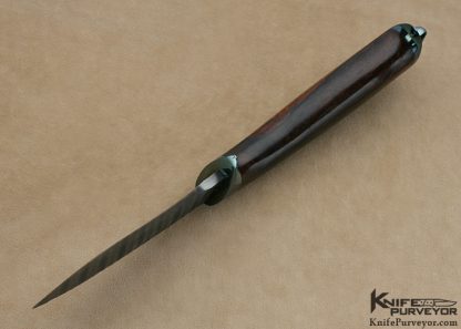 Jim Siska Custom Knife Damascus & Desert Ironwood Recurved Hunter - Image 5