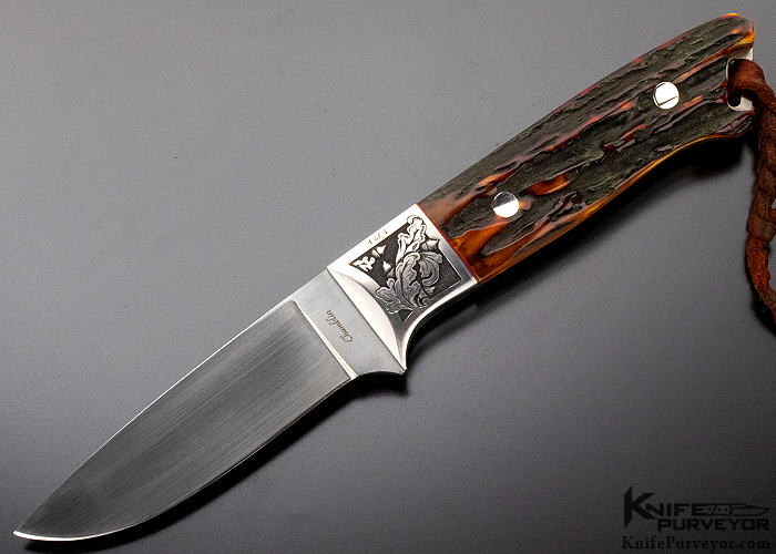 Joel Chamblin Custom Knife Jim Small Engraved SR Johnson Classic Hunter