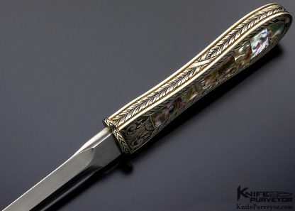 Jim Sornberger Custom Knife Sole Authorship Engraved California Dagger with Scabbard - Image 8