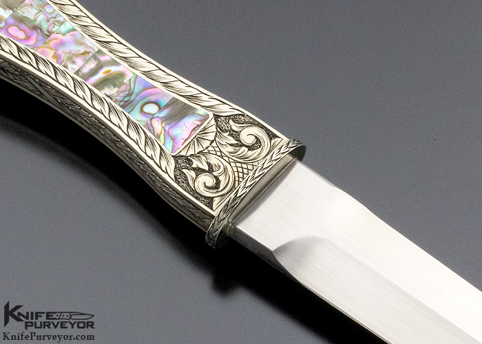 Jim Sornberger Custom Knife Sole Authorship Engraved California Dagger with Scabbard - Image 4