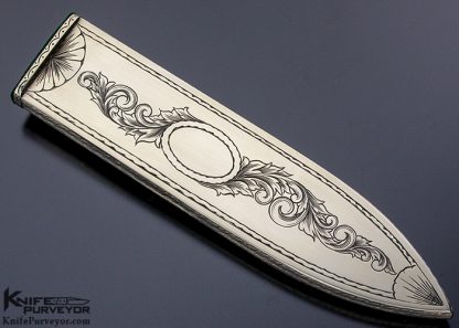 Jim Sornberger Custom Knife Sole Authorship Engraved California Dagger with Scabbard - Image 9