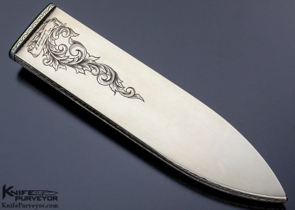 Jim Sornberger Custom Knife Sole Authorship Engraved California Dagger with Scabbard - Image 10