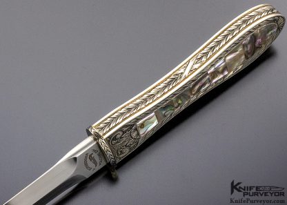 Jim Sornberger Custom Knife Sole Authorship Engraved California Dagger with Scabbard - Image 7