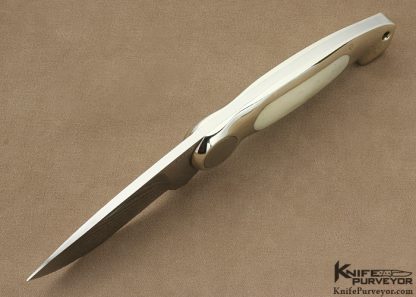 Jimmy Lile Custom Knife #79 Walrus Bone Interframe Button Lock - Image 4