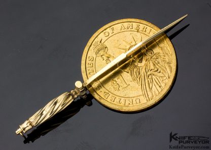 Jimmy Lile Custom Knife 14kt Gold "Mini" Bowie - Image 3