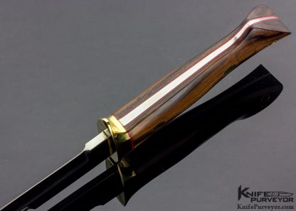 Jimy Lile Custom Knife Chute Knife with Brass Fittings and Cocobolo - Image 5
