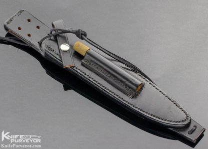 Jimmy Lile Custom Knife Green Cord wrap Survival Bowie w/ Compass - Image 9