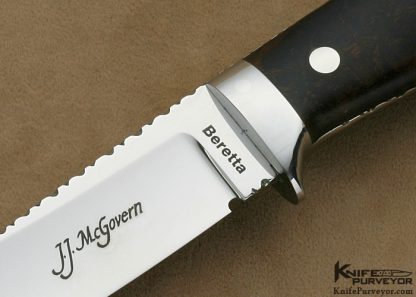 JJ McGovern Custom Knife "Beretta" Desert Ironwood Drop Point Hunter - Image 2