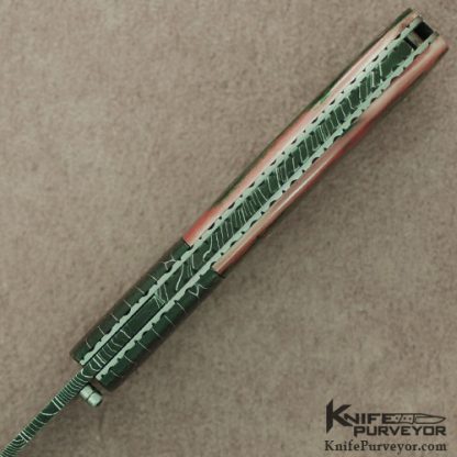Jim Sinclair Custom Knife Damascus  Linerlock - Image 4