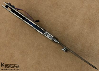 Jody Muller Custom Knife Sole Authorship Damascus & Engraved "Tribal Dragon" Frame Lock - Image 6