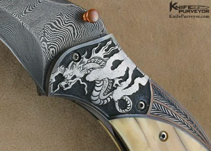 Jody Muller Custom Knives Sole Authorship Engraved & Damascus Linerlock - Image 2