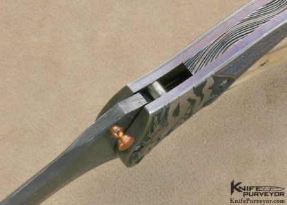 Jody Muller Custom Knives Sole Authorship Engraved & Damascus Linerlock - Image 5