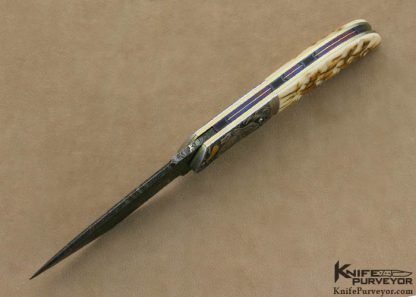 Jody Muller Custom Knife Sole Authorship Damascus and Engraved Linerlock - Image 6