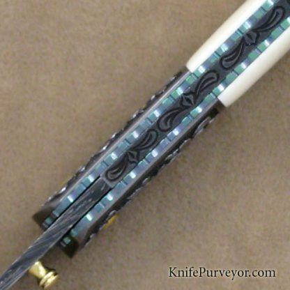 Jody Muller Custom Knife Sole Authorship Engraved Damascus Linerlock - Image 4