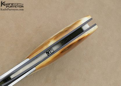 Jody Muller & Jared Price Collaboration Custom Knife Sole Authorship Damascus & Engraved "Totems"  Linerlock - Image 6