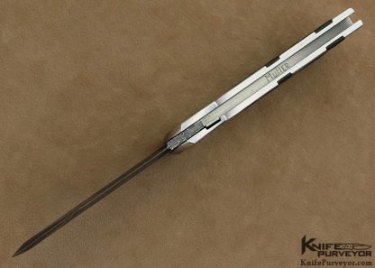 Jody Muller Custom Knife Sole Authorship Damascus & Engraved "Werewolf" Pocket Lock - Image 6