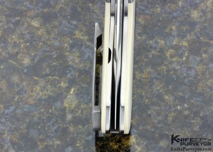 Joel Chamblin Custom Knife "Uprising" Micarta & Damascus Linerlock Flipper - Image 6