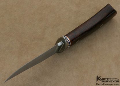 Joe Flournoy Master Smith Custom Knife Hand Forged 5160 Steel & Desert Ironwood "Personal Carry" - Image 5