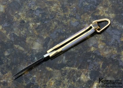 Joe Kious Custom Knife 14Kt Gold Miniature Slipjoint - Image 3