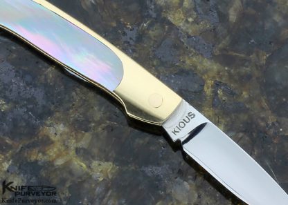 Joe Kious Custom Knife 14Kt Gold Miniature Slipjoint - Image 6