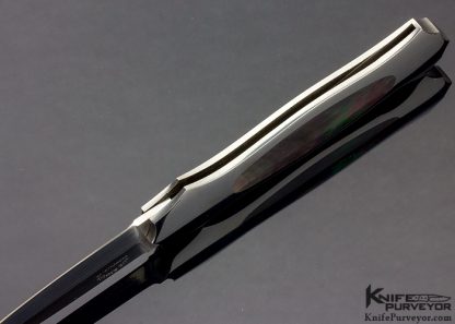 Joe Kious Custom Knife Blacklip Pearl Lockback Dagger - Image 6