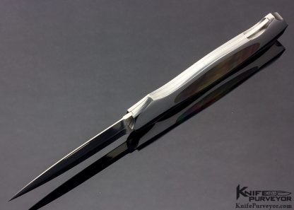Joe Kious Custom Knife Blacklip Pearl Lockback Dagger - Image 5