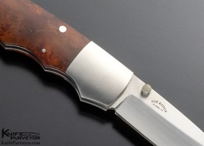 Joe Kious Custom Knife Skull Crusher Thuya Burl Wood Lockback - Image 8