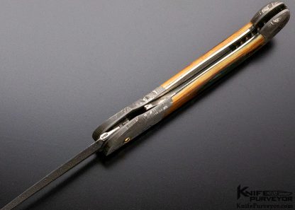 Joe Kious Custom Knives Robert Eggerling Mosaic Damascus Lockback Automatic - Image 7