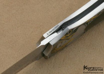 Joe Kious Custom Knives Brian Hochstrat Engraved Black Edwards Jade Interframe Lockback Dagger - Image 8