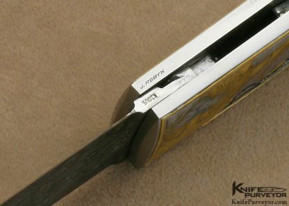 Joe Kious Custom Knife Exotic Material Interframe Automatic Engraved by Jon Robyn Lockback Automatic - Image 7
